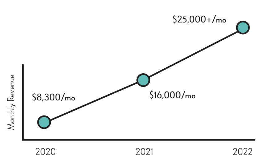 Monthly revenue graphic